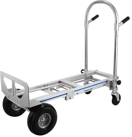 SRKATI Transportkarre Handkarren-Klappwagen mit Rädern, Outdoor-Wagen, Einkaufswagen, zusammenklappbarer 3-in-1-Treppensteiger-Handwagen Handwagen