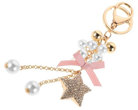 FOMIYES Schlüsselanhänger Mit Schleifenknoten Und Strass-stern-design Dekorativer Anhänger Für Tasche Handtaschenfreundliches Accessoire Zinklegierter Schlüsselanhänger Leicht Tragbar