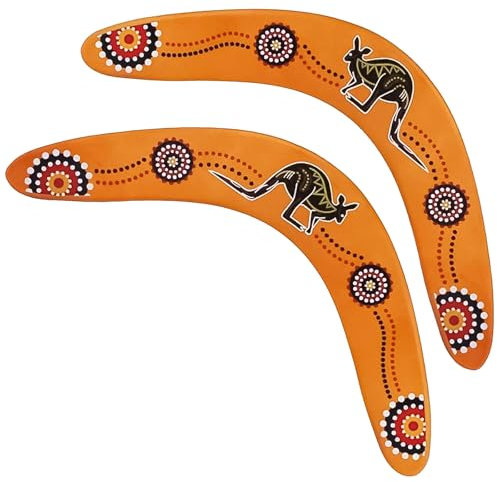 deegbbyi 2 Pezzi Il Boomerang, Il Boomerang Volante in Legno a Forma di V, Forma Classica, Gioco di Lancio per Bambini, per Bambini, Adulti, Famiglia Gioco all'Aria Aperta Giocattolo Sportivo