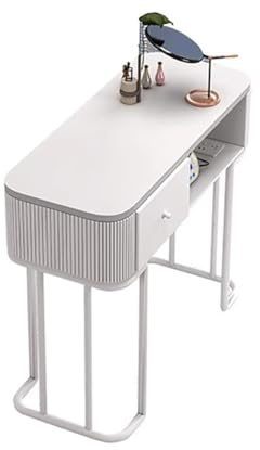 PA-DABAOO Nagelbord för nageltekniker, modernt manikyrbord med låda och hylla, japansk enkelhet nagelstation, multifunktionellt bord för hemmakontor, skönhetsspa-salong,100cm