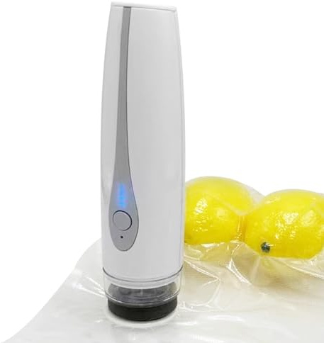 Wezalget Máquina Envasadora Al Vacío - Inalámbrico Conservación De La Frescura - Envasadora Al Vacío Portátil Para Alimentos | Para Viaje, Picnic, Camping, Despensa, Apartamento, Frutas, Pescado,