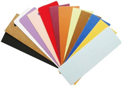 WEKADRIN 50 Stück Bunte Blanko Lesezeichen aus Hochwertigem Kraftpapier DIY zum Selbermachen für Handzeichnungen und Persönliche Gestaltung Geschenkidee für Leser und Zufällige Farbe