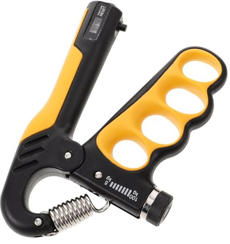 TOBBOMEY Renforcement Poignées Résistance avec Compteur Mécanique Entraîneur Main pour Exercices de Poignet et Amélioration Force de Préhension Équipement Fitness Portable pour Adultes