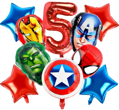 Avengs Geburtstagsdeko – Luftballons Deko Geburtstag Kinder, Komplettset für Kindergeburtstag und Mottoparty (5)