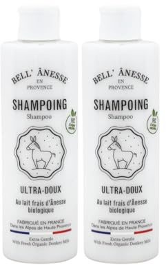 Bell Ânesse Provence Shampoing au Lait d’Ânesse Bio – Soin Doux & Hydratant – Tous Types de Cheveux – Lot de 2 – Made in France