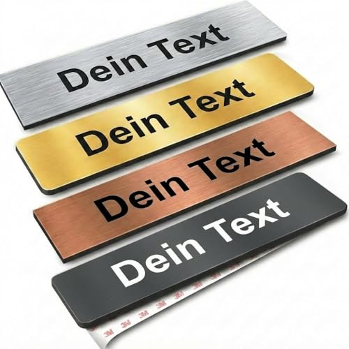 Pixadruck personalisiertes Türschild – selbstklebend und wetterfest – Namensschild für Klingel oder Briefkasten mit Gravur – Acrylschild (10 Stück)