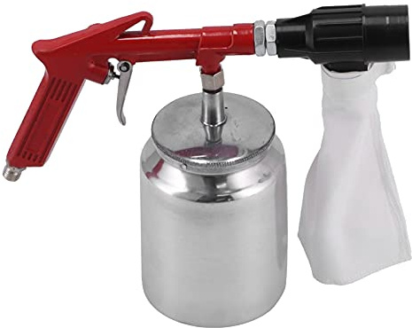 Generic Sabbiatrice Portatile con capacità del Serbatoio di 450 Ml, per Sverniciatura e Trattamento Superficiale, Ideale per gli Appassionati del Fai da Te, Kit Sabbiatrice Portatile