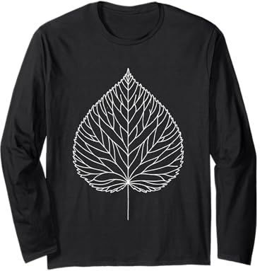 Hornbeam Leaf Line Art Botanist Long Sleeve T-Shirt