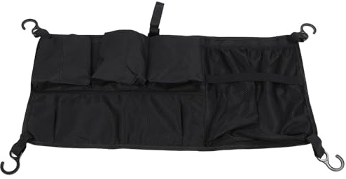 Prevessel Bolsa Lateral de Carro con Múltiples Bolsillos a Prueba de Agua para Acampar Al Aire Libre, Organizador de Carro de Cochecito de Gran Capacidad para Cochecitos de Camping, Carros de (Negro)