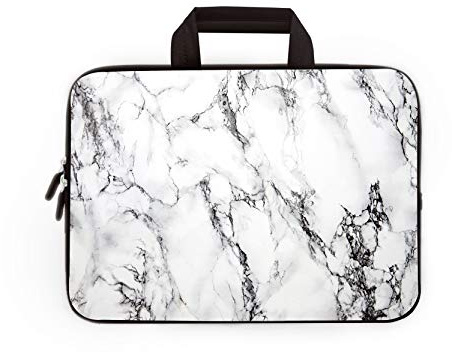 11 11.6 12 12.1 12.5 inch Laptop Carrying Bag Chromebook Case Notebook Ultrabook Bag Tablet Cover Neoprene Sleeve Fit Apple Macbook Air Samsung Google Acer HP DELL Lenovo Asus (White Marble)