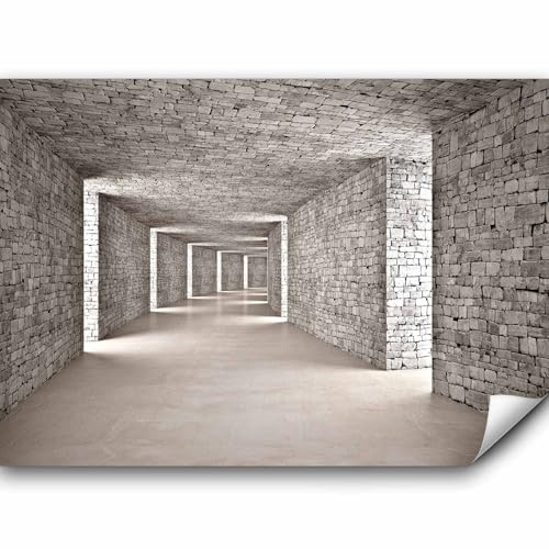murando - Fototapete selbstklebend Tunnel, 392x280 cm, Schlafzimmer, modern | Selbstklebend ohne Kleister, Full HD Druck, ideal fürs Wohn- oder Schlafzimmer, schnelle Montage, lichtbeständig, geruchsfrei