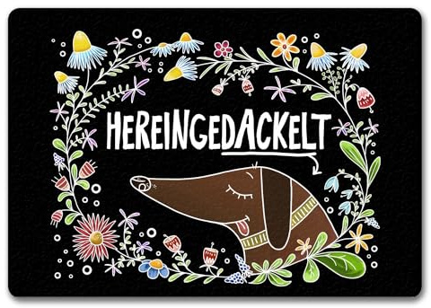 trendaffe Hereingedackelt Fußmatte randlos mit Hund Motiv