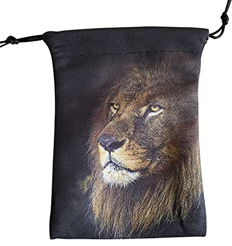 2 Würfel Würfelbeutel, 5,12 x 7,09 Zoll Samt Tarottasche mit Tiermuster, Geschenktüten mit Kordelzug Kleine Größe für Kristallsteine, Marmor, Schmuck, Spielkarten, Delr