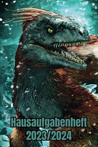 Hausaufgabenheft 2023/2024 Thema Dinosaurier: Schulplaner und Wochenplaner Mit Raum Für Notizen Mit Stundenplänen und Datum August 2023 - Juli 2024 , DIN A5 , für Jungs , Mädchen und Teenager