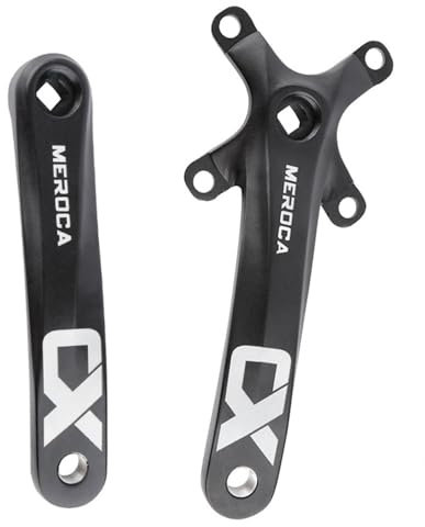 LSRRYD Vierkant Fahrrad Links Rechts Kurbelarm 104BCD 170MM MTB Kurbelarme 1 Paar Aluninium Lightweight Kurbelgarnitur (Color : Black, Size : 170mm)