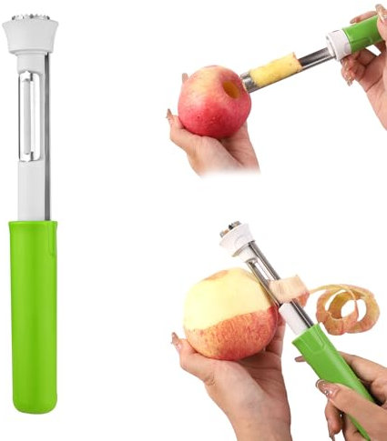 Descorazonador y Pelador de Manzanas 2 en 1, Descorazonador de Manzanas de Acero Inoxidable Descorazonador de Frutas para Herramientas de Cocina de Restaurante en Casa