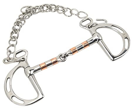 KJAOYU Trensengebiss in D-Form Mit Verbessertem Kontrollkupfer – Langlebiges, Komfortables Design Für Das Reittraining