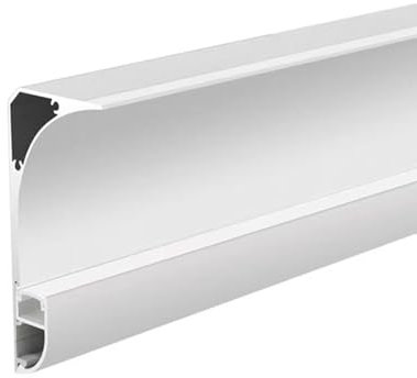 Illuminazione a battiscopa in alluminio bianco, modanatura decorativa a corona con illuminazione indiretta a LED, battiscopa a canale con diffusore a LED per bordo parete/soffitto (3 metri/9,8 piedi