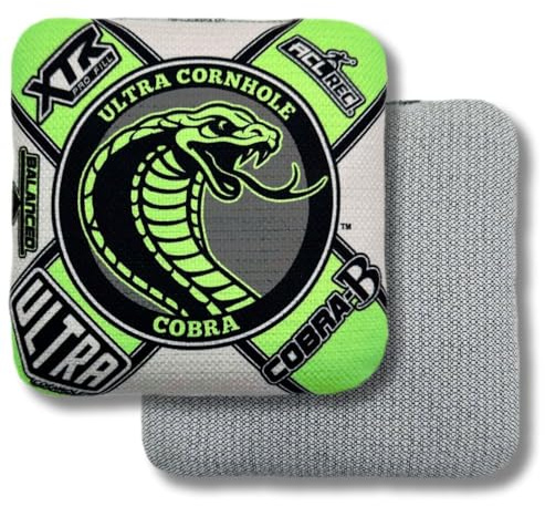 Ultra Cornhole Bags Cobra-B Cornhole Bag Set - ACL Approved (Lime)