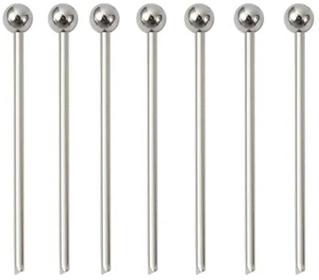 200 Pines de Cabeza esférica de Acero Inoxidable 304 con Perforaciones Suaves para Manualidades, Calibre 21, 0,7 Pulgadas