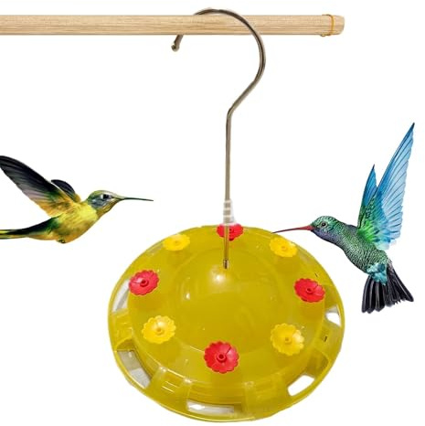 Alimentador de colibríes para Exteriores - 8 Puertos de alimentación dispensador de Alimentos, protección de Hormigas y Abejas para alimentación de Agua, de colibrí para jardín, decoración de