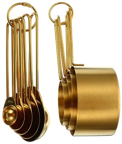 NAMOARLY Kit De 9 Tazas Medidoras y Cucharas Herramientas De Cocina Para Hornear Accesorios De Leche