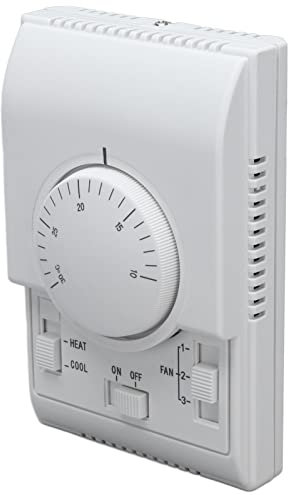 Zentraler Klimaanlagen Thermostat Langlebiger Mechanischer Kontrollschalter für Home Office White Absuitable für Kommerzielle und Zivile Gebäude