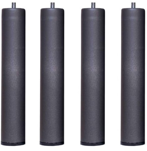 Miroytengo Confezione 4 gambe 30 cm per rete o base imbottita cilindriche misure speciali metallo