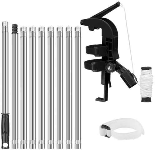 Sprühdosen Verlängerungsstangen Adapter, Sprühdosenhalter Verlängerung mit 3,6 m Teleskopstange, Einstellbarer Winkel Sprühstange Verlängerung für Spraydosen, Wespenspray, Sprühfarbe