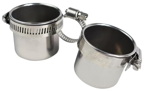 Beaupretty Contenitore Accessori Mangiatoia in Pappagalli e Acciaio Inossidabile Doppia Tazza Resistente e Grande Capacità Voliere Uccelli