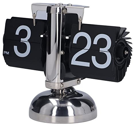 Stylebest Vänd Klocka Exakt Retro Automatisk Sida Vridning Quartz Klocka för Hemkontor Dekoration Presenter
