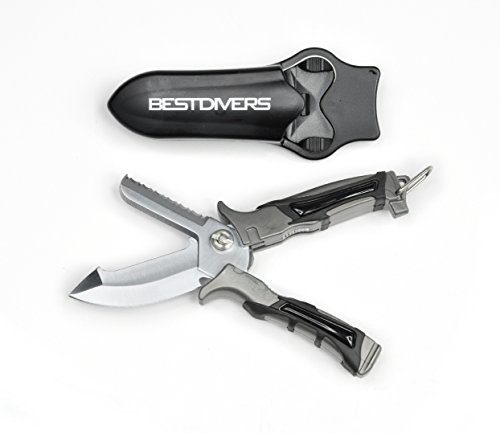 Best Divers Coltello Professional, Sk21 Lama 9 cm, Forbice/Coltello