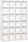 HOMCOM Mobile Porta CD con Ripiani Regolabili, Scaffale Porta 480CD/312DVD Salvaspazio in Legno, Mobile Libreria con 24 Scomparti, 89x20x130.5 cm, Bianco