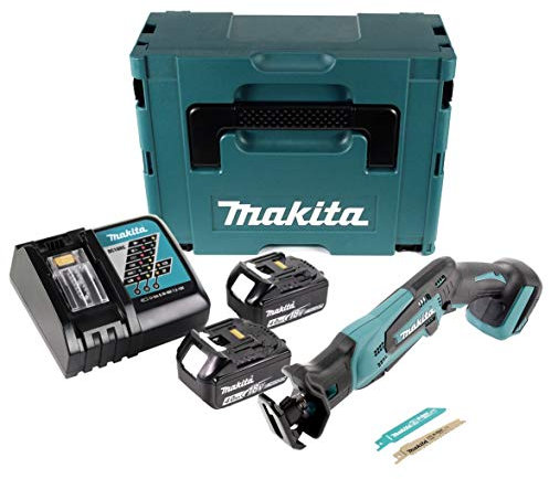 Makita DJR 183 RMJ Akku Reciprosäge 18V + 2x Akku 4,0Ah + Ladegerät + Makpac