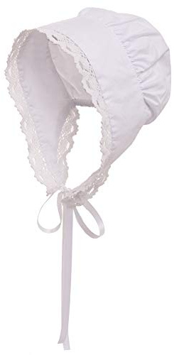 GRACEART Victorian Mob Cap Medieval Maid Bonnet Hat Women Costume Accessory for Fancy Dress (99.99% Cotton)