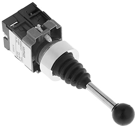 Jelquix XD2PA22CR Momentary Stick Joystick Switch, Spring Return 2NO 2-position for Industrial Control, Water Oil Dust Resistant Applicable Scene:AC/DC Circuits