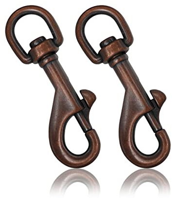 Ganzoo Karabiner-Haken mit Drehgelenk im Set, Bolzen-Karabiner für Hundehalsband, Stahl, für Paracord 550 Hunde-Leine, Schnapp-Haken mit Drehkopf, Zinklegierung, Metall Design