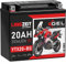 LANGZEIT YTX20-BS GEL Motorradbatterie 12V 20Ah 355A/EN GEL Batterie 12V 51822 CTX20-BS GTX20-BS doppelte Lebensdauer vorgeladen auslaufsicher wartungsfrei