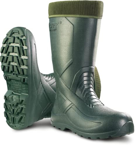 DRY WALKER Xtrack Ultra vinterstövlar fiskarstövlar gummistövlar termostövlar ultralätta! upp till -40°, Grön, 46 EU
