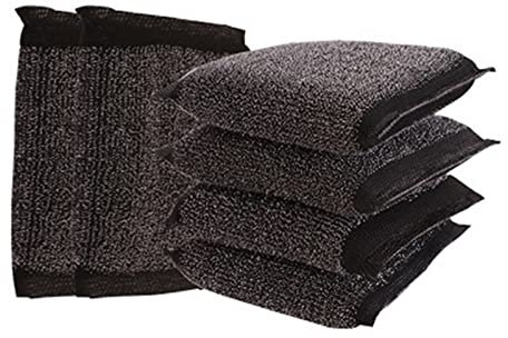 6 PCS Limpie la almohadilla de limpieza de la almohadilla de limpieza de esponjas de la esponja de la esponja de la descontaminación del trapo quebole el lavado y la olla hogar (Color : 6pieces)