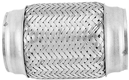 aqxreight Soufflet Tuyau Flexible d'échappement, Tuyau d'échappement Flexible tressé en Acier Inoxydable 76 mm x 150 mm, connecteur Universel pour Voiture