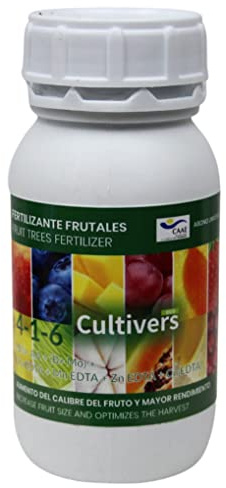 CULTIVERS Engrais pour Fruits biologiques 250 ML. L'engrais Liquide intensifie la saveur et Augmente la Taille. 100% Bio