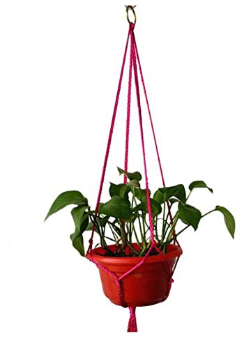 Hängande korg Blomkruka Balkongdekoration Vägghängande växt Hängkruka Bröllopsvas (Färg: Djupinrosa, Storlek: One Size)