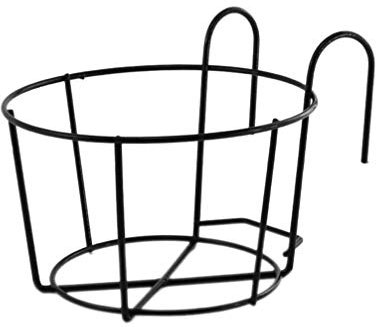 Happyyami Support pour Pot de Fleurs en Métal Rond Noir, Style Européen