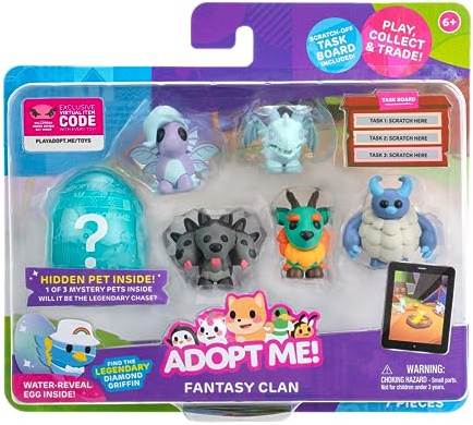 Multipack ¡Adoptame! Fantasy Clan, Ola 2 - Animal Misterioso - El Mejor Juego en línea - Divertidos Juguetes para niños coleccionables con Tus Animales ¡Adoptame! preferidos, 6 años y más