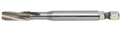 Völkel HexDrive Maschinengewindebohrer (Sechskantaufnahme) 1/4 Bit | HSS-E | M3-M12 | DIN371/376 | Form B & C | Metrisches Gewinde | Durchgangsloch Edelstahlbohrer | Gewindeschneider