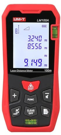 UNI-T Telémetro láser LM50A LM70A LM100A LM120A Medidor de distancia láser Digital Range Finder Cinta métrica (LM100A)