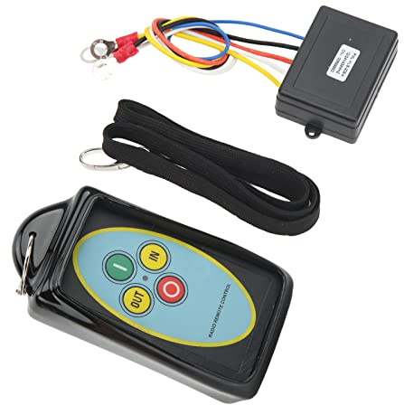Wireless Winch Remote Set telecomando wireless verricello 434MHZ Stable Wireless Winch Remote Control Kit 75ft Universal with Indicator Light for Repairing Remote Control Systems