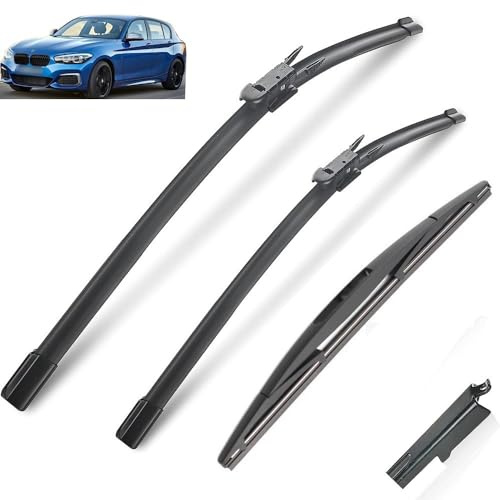 Compatible with BMW 1 Series F20 F21 114i 116i 118i 120i 125i M135i M140i 116d 118d 125d 2011-2020 22+18+12 Front Rear Wiper Blades