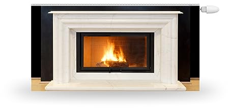 HUBDECO Magnetische Heizkörperverkleidung - 120x60 cm - Magnet Heizkörperabdeckung - Motiv Kamin 2 - Wasserdicht Erhöhte Abriebfestigkeit Paneel-Heizkörperabdeckung